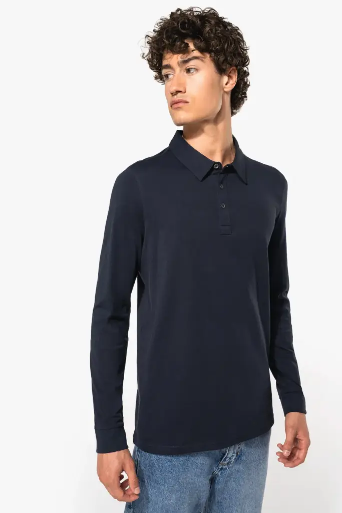 K264-2_2026 - Hidalgo-werbeartikel Herenpolo lange mouwen van jersey — productfoto 9