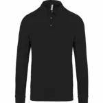 PS_K264_BLACK - Hidalgo-werbeartikel Herenpolo lange mouwen van jersey, black — productfoto 15