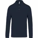 PS_K264_NAVY - Hidalgo-werbeartikel Herenpolo lange mouwen van jersey, navy — productfoto 21
