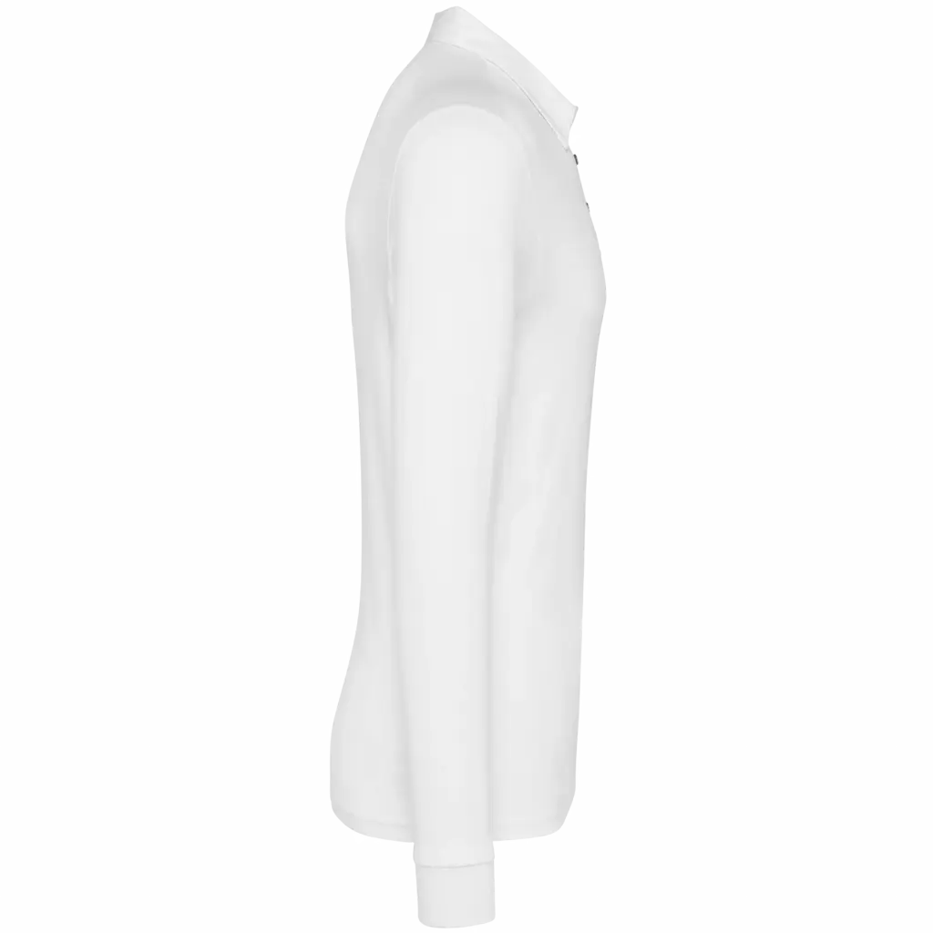 PS_K264-S_WHITE - Hidalgo-werbeartikel Herenpolo lange mouwen van jersey, white — productfoto 26