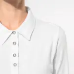 Damespolo lange mouwen van jersey — productfoto 2