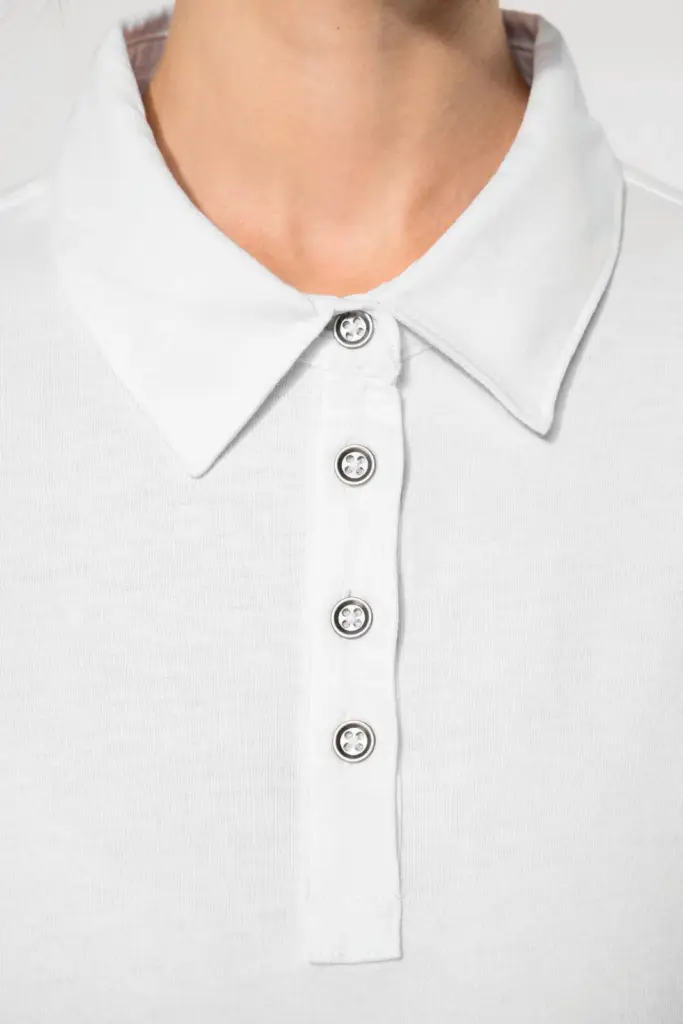 Damespolo lange mouwen van jersey — productfoto 3
