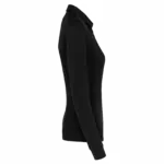 Damespolo lange mouwen van jersey, black — productfoto 6