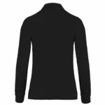 Damespolo lange mouwen van jersey, black — productfoto 8