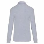 Damespolo lange mouwen van jersey, oxford grey — productfoto 17