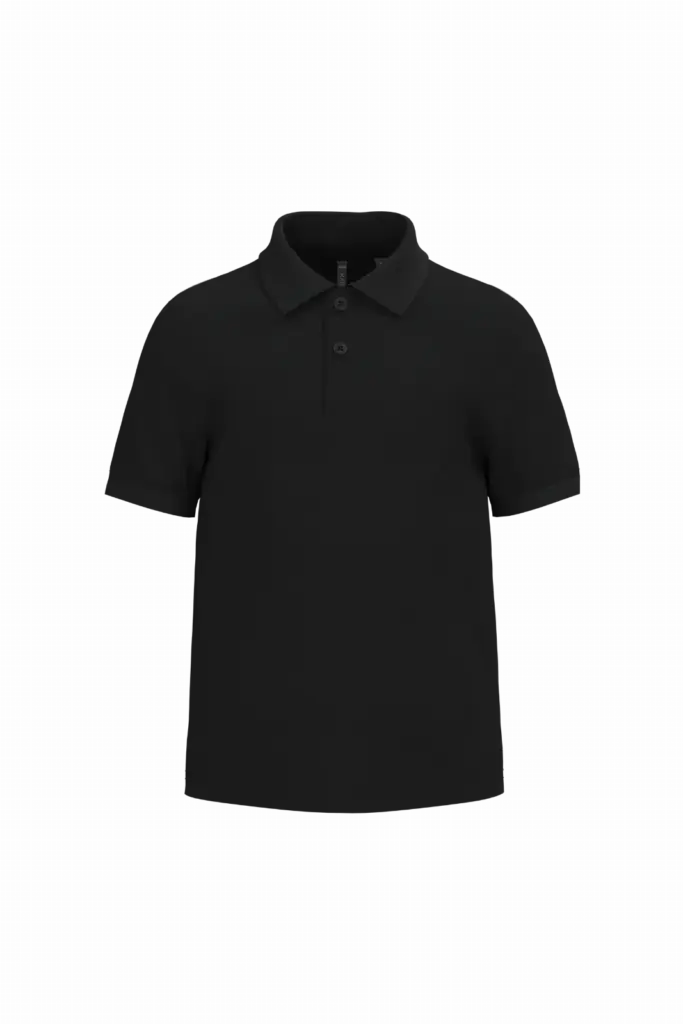 Kinderpolo met korte mouwen, black — productfoto 15