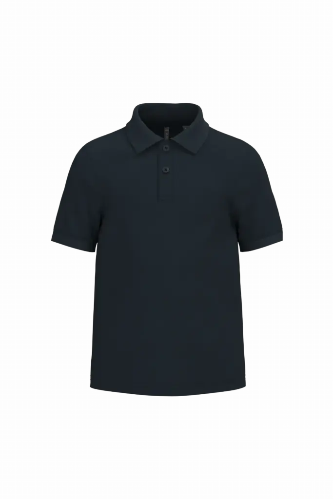 Kinderpolo met korte mouwen, navy — productfoto 24