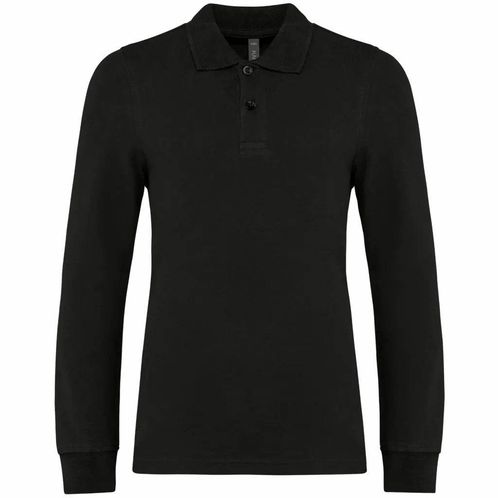 Kinderpolo lange mouwen, black — productfoto 9
