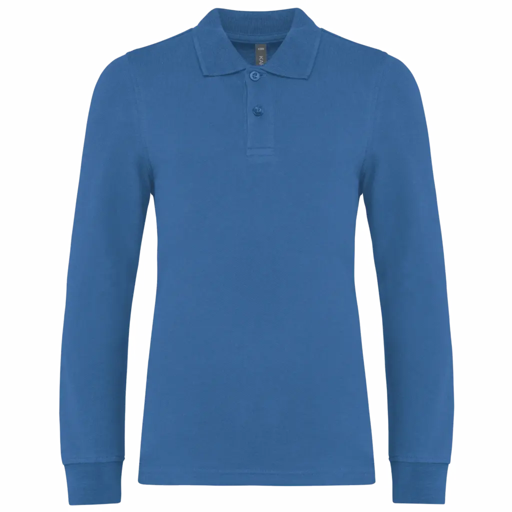 Kinderpolo lange mouwen, light royal blue — productfoto 15