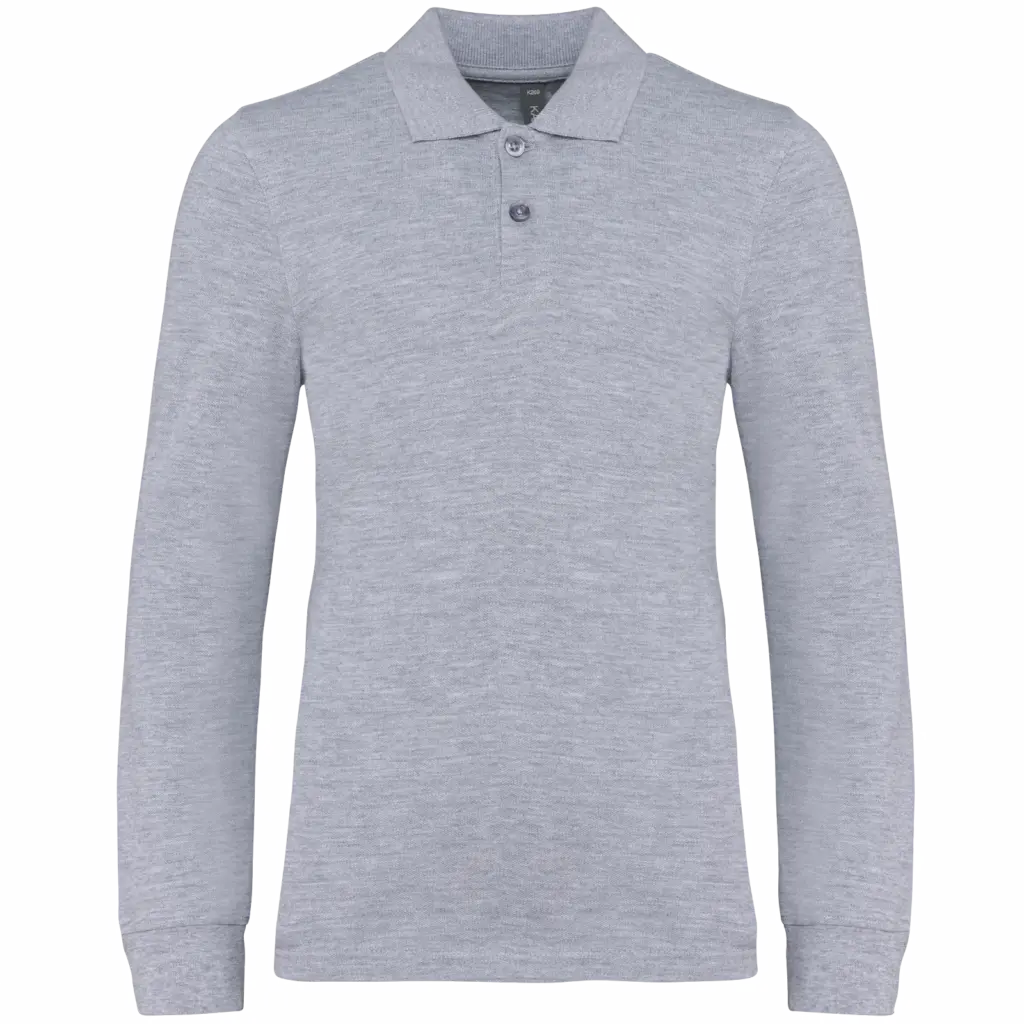 Kinderpolo lange mouwen, oxford grey — productfoto 21