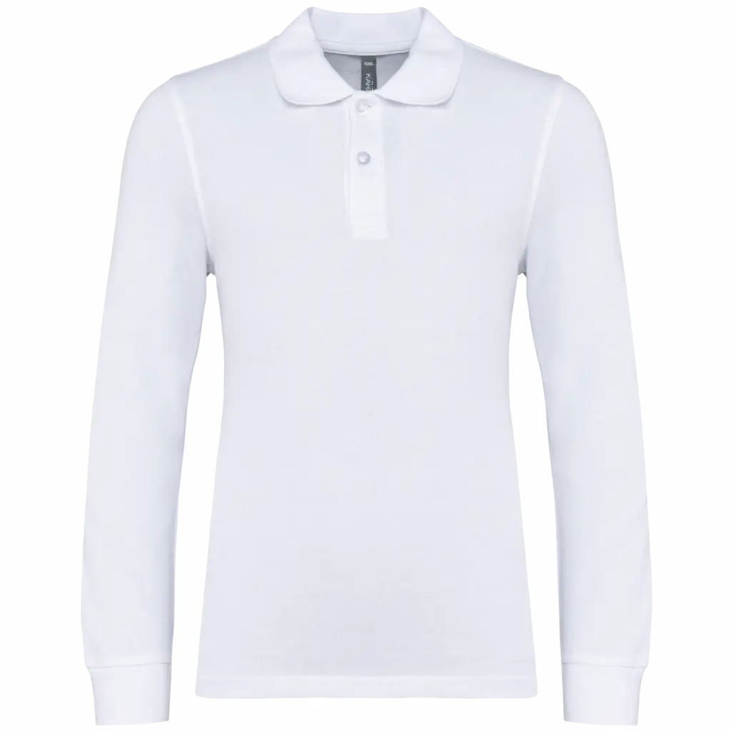 Kinderpolo lange mouwen, white — productfoto 27
