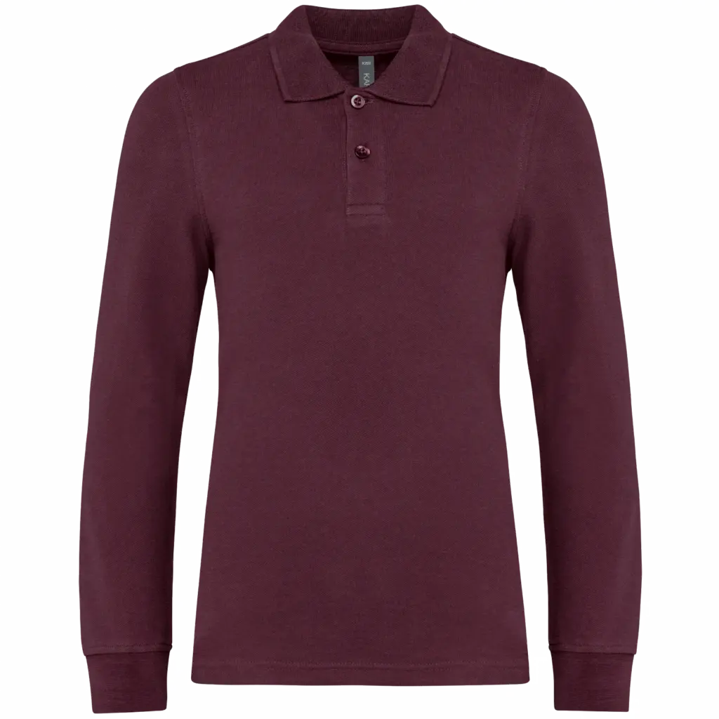 Kinderpolo lange mouwen, wine — productfoto 30