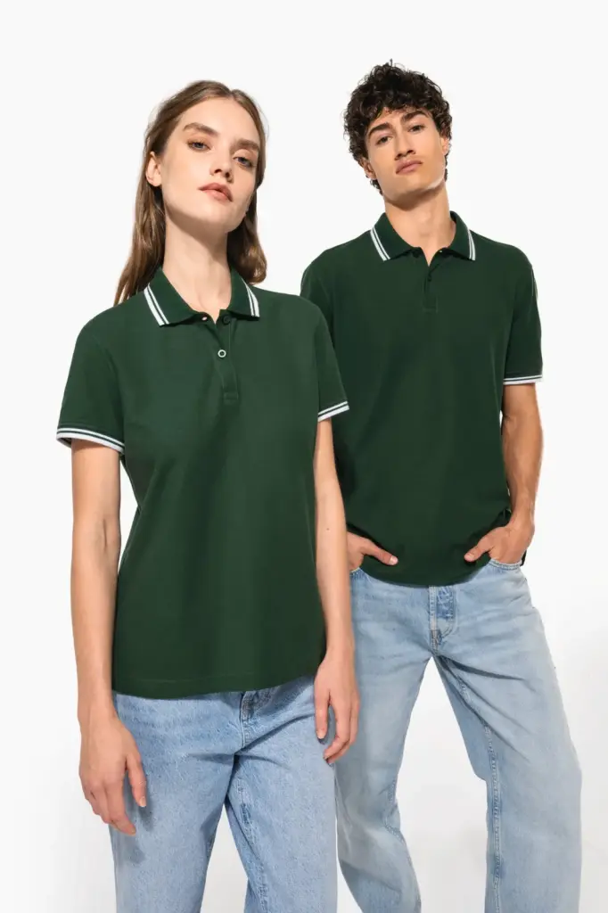 Herenpolo met korte mouwen en contrasterende bies — productfoto 7