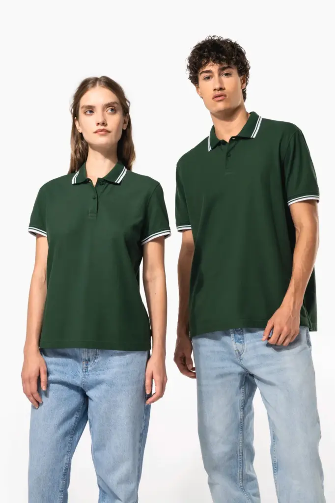 Herenpolo met korte mouwen en contrasterende bies — productfoto 9
