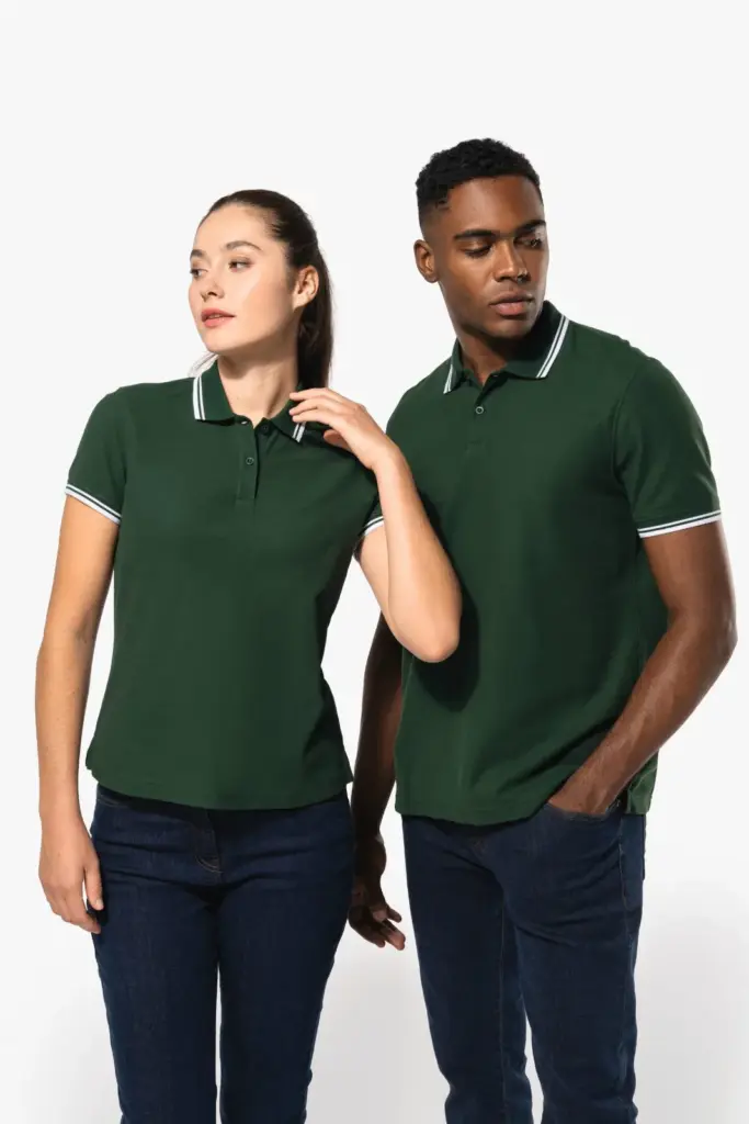 Herenpolo met korte mouwen en contrasterende bies — productfoto 14
