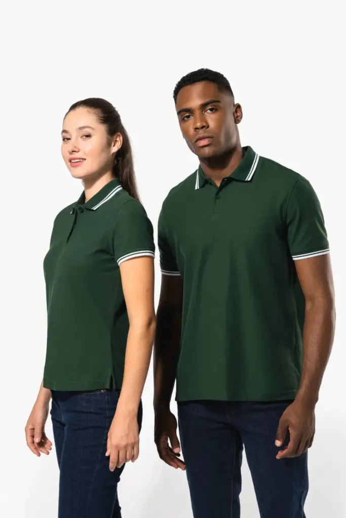 Herenpolo met korte mouwen en contrasterende bies — productfoto 15
