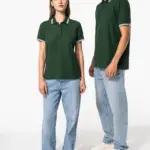 Herenpolo met korte mouwen en contrasterende bies — productfoto 16