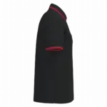 Herenpolo met korte mouwen en contrasterende bies, black / red — productfoto 18