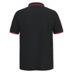 Herenpolo met korte mouwen en contrasterende bies, black / red — productfoto 20