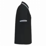 Herenpolo met korte mouwen en contrasterende bies, black/white — productfoto 21