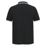 Herenpolo met korte mouwen en contrasterende bies, black/white — productfoto 23