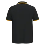 Herenpolo met korte mouwen en contrasterende bies, black / yellow — productfoto 26