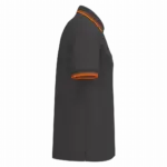 Herenpolo met korte mouwen en contrasterende bies, dark grey / orange — productfoto 27