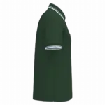 Herenpolo met korte mouwen en contrasterende bies, forest green / white — productfoto 30