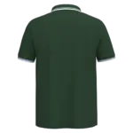 Herenpolo met korte mouwen en contrasterende bies, forest green / white — productfoto 32