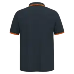 Herenpolo met korte mouwen en contrasterende bies, navy / orange — productfoto 38