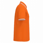 Herenpolo met korte mouwen en contrasterende bies, orange / white — productfoto 42
