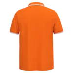 Herenpolo met korte mouwen en contrasterende bies, orange / white — productfoto 44