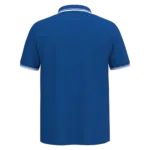 Herenpolo met korte mouwen en contrasterende bies, royal blue / white — productfoto 53