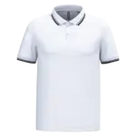 Herenpolo met korte mouwen en contrasterende bies, white / black — productfoto 55
