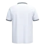 Herenpolo met korte mouwen en contrasterende bies, white / navy — productfoto 59