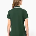 Damespolo met korte mouwen en contrasterende bies — productfoto 2