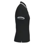 Damespolo met korte mouwen en contrasterende bies, black/white — productfoto 11