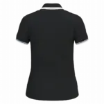 Damespolo met korte mouwen en contrasterende bies, black/white — productfoto 13