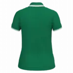 Damespolo met korte mouwen en contrasterende bies, kelly green / white — productfoto 25