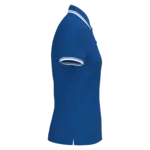 Damespolo met korte mouwen en contrasterende bies, royal blue / white — productfoto 41