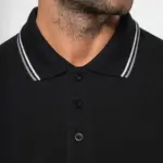 Heren polo van piquétricot met lange mouwen — productfoto 3