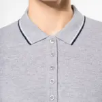 Dames polo van piquétricot met lange mouwen — productfoto 3