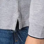Dames polo van piquétricot met lange mouwen — productfoto 4