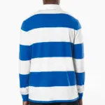 Gestreepte uniseks polo lange mouwen — productfoto 3