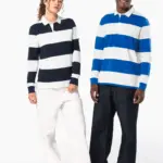 K285-9_2026 - Hidalgo-werbeartikel Gestreepte uniseks polo lange mouwen — productfoto 15
