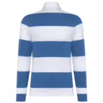 PS_K285-B_LIGHTROYALBLUE-WHITESTRIPES - Hidalgo-werbeartikel Gestreepte uniseks polo lange mouwen, light royal blue / white stripes — productfoto 32