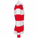 PS_K285-S_RED-WHITESTRIPES - Hidalgo-werbeartikel Gestreepte uniseks polo lange mouwen, red / white stripes — productfoto 39