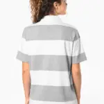 Gestreepte uniseks polo korte mouwen — productfoto 3