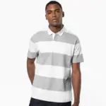 Gestreepte uniseks polo korte mouwen — productfoto 4