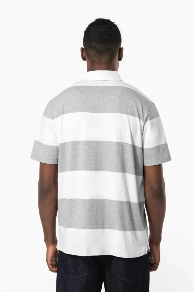 Gestreepte uniseks polo korte mouwen — productfoto 5